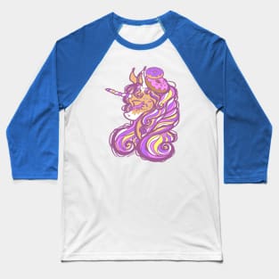 Doughnut Unicorn Baseball T-Shirt